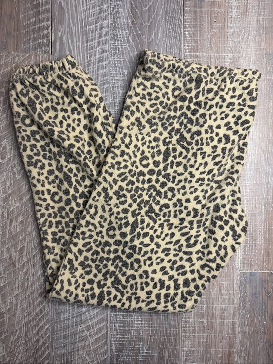 Chaser Pants - Chaser Leopard Print Knit Pants - Beige & Black